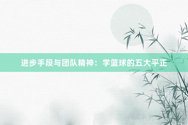 进步手段与团队精神：学篮球的五大平正